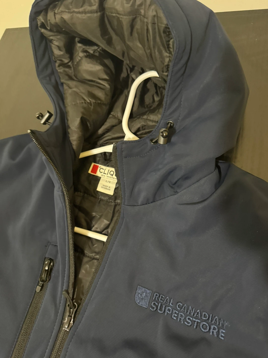 Clique Mens Navy Hooded Jacket - L/G - photo 2