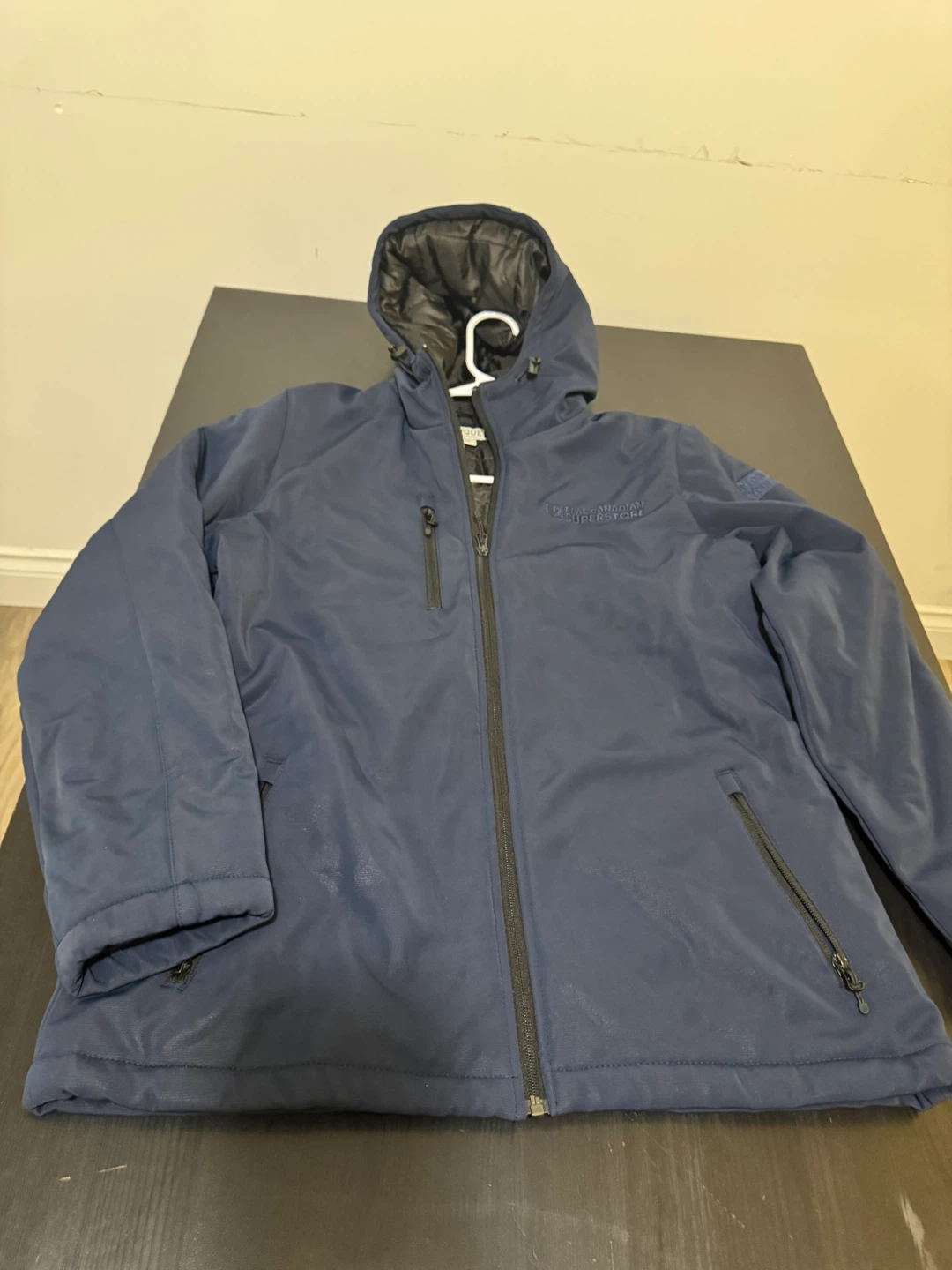 Clique Mens Navy Hooded Jacket - L/G