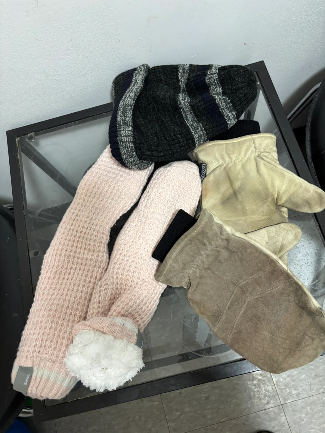 Bench Pink Knit soocks,  Hat & Mittens Set