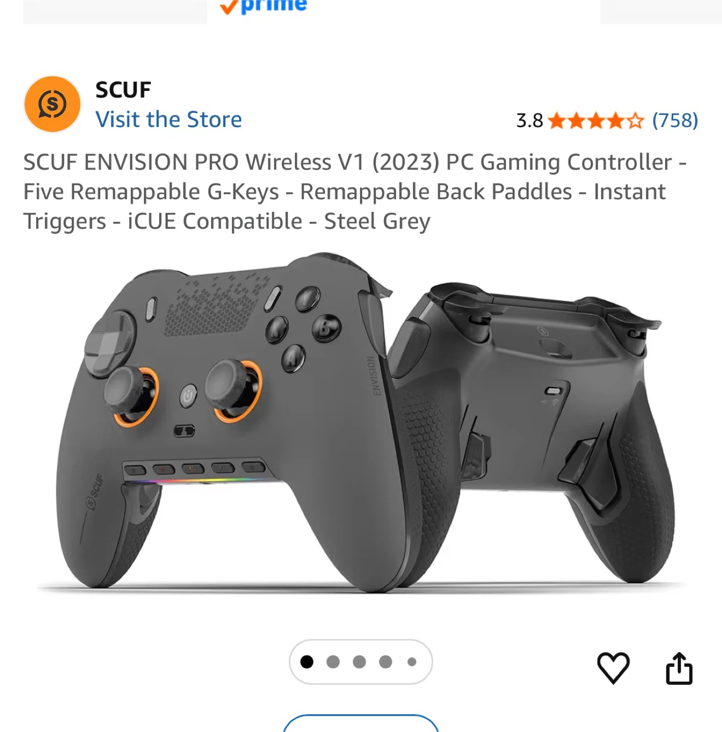 SCUF Envision Wired PC Gaming Controller
