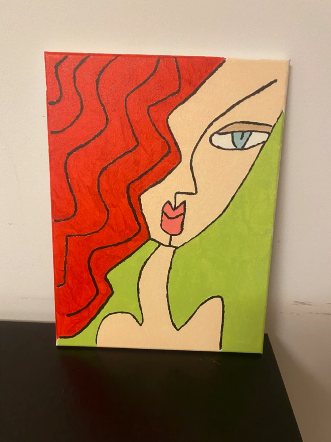 Abstract Woman Painting Canvas Art