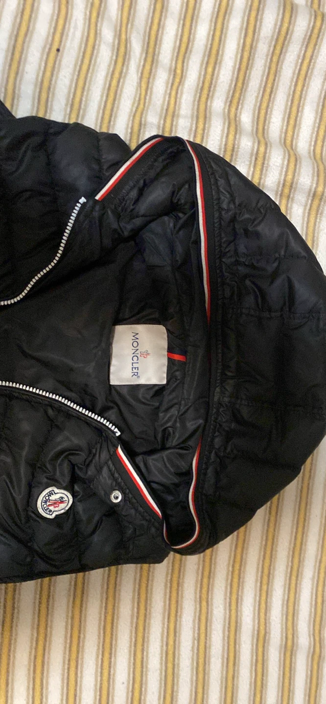 Moncler Black Down Vest with Hood