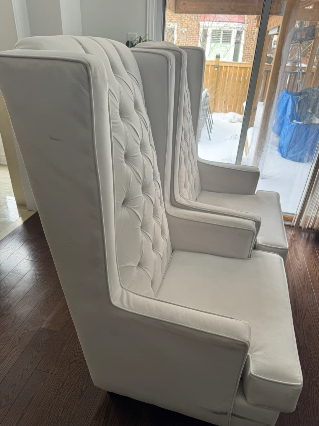 White Tufted Accent Chairs (Set of 2) - photo 3