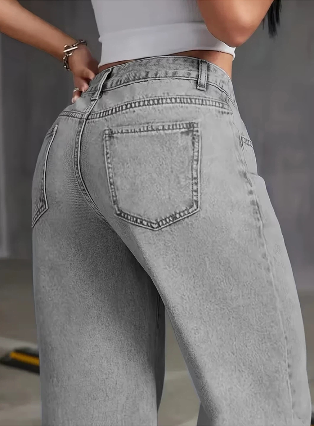 New Grey Wide Leg Jeans - photo 5
