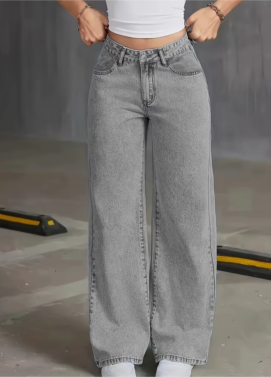 New Grey Wide Leg Jeans - photo 2