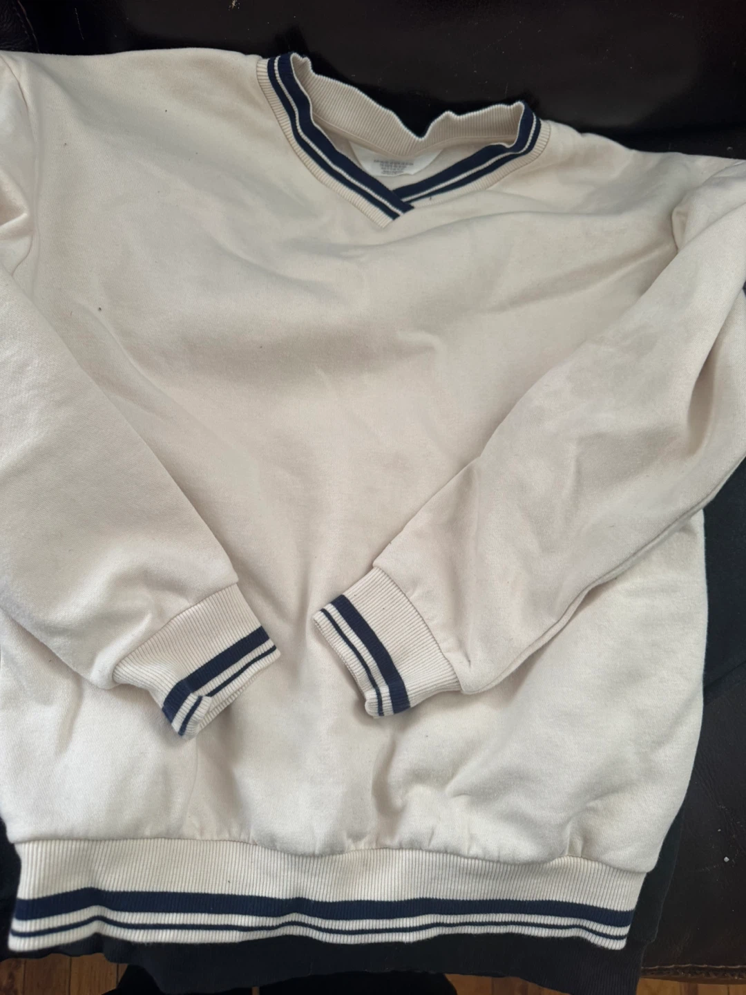 H&M Cream V-Neck Sweater
