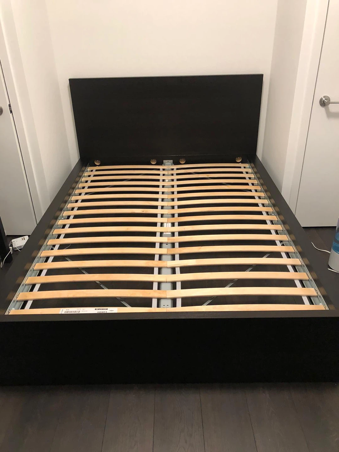 IKEA Malm Black-Brown Queen Bed Frame with Storage Drawer