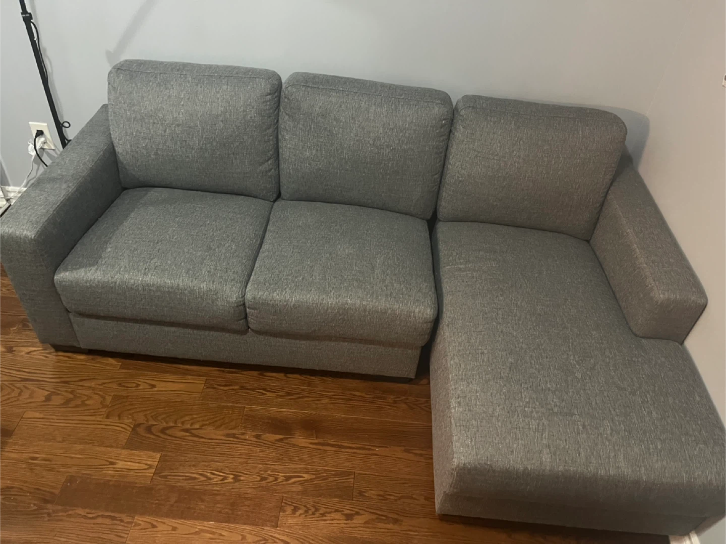 Grey Sectional Sofa with Chaise - photo 3