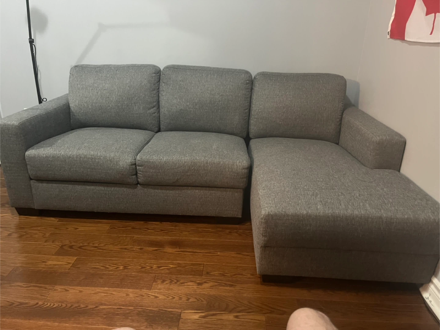 Grey Sectional Sofa with Chaise - photo 4