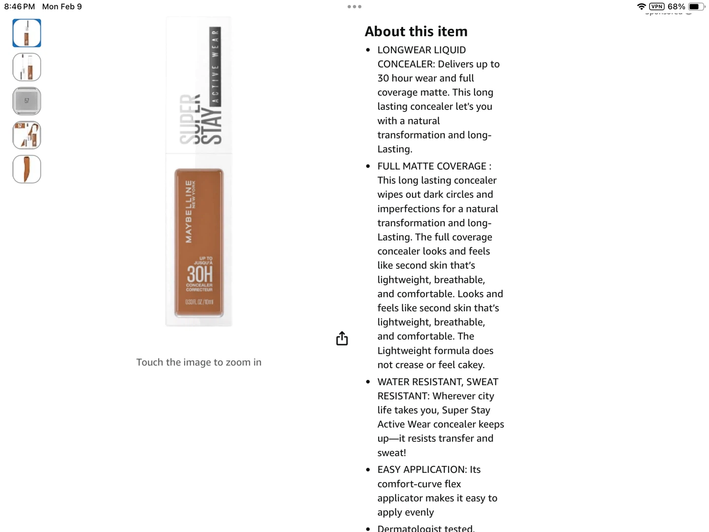 Maybelline Super Stay 30H Liquid Concealer - photo 2