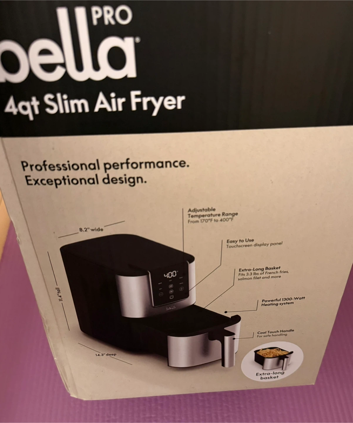 Bella Pro Series 4qt Slim Air Fryer🏆 Brand New - photo 4