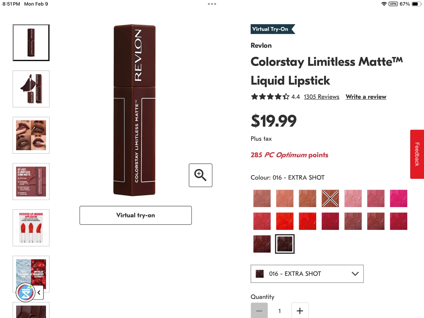 Revlon Colorstay Limitless Matte Liquid Lipstick - 016 - photo 2