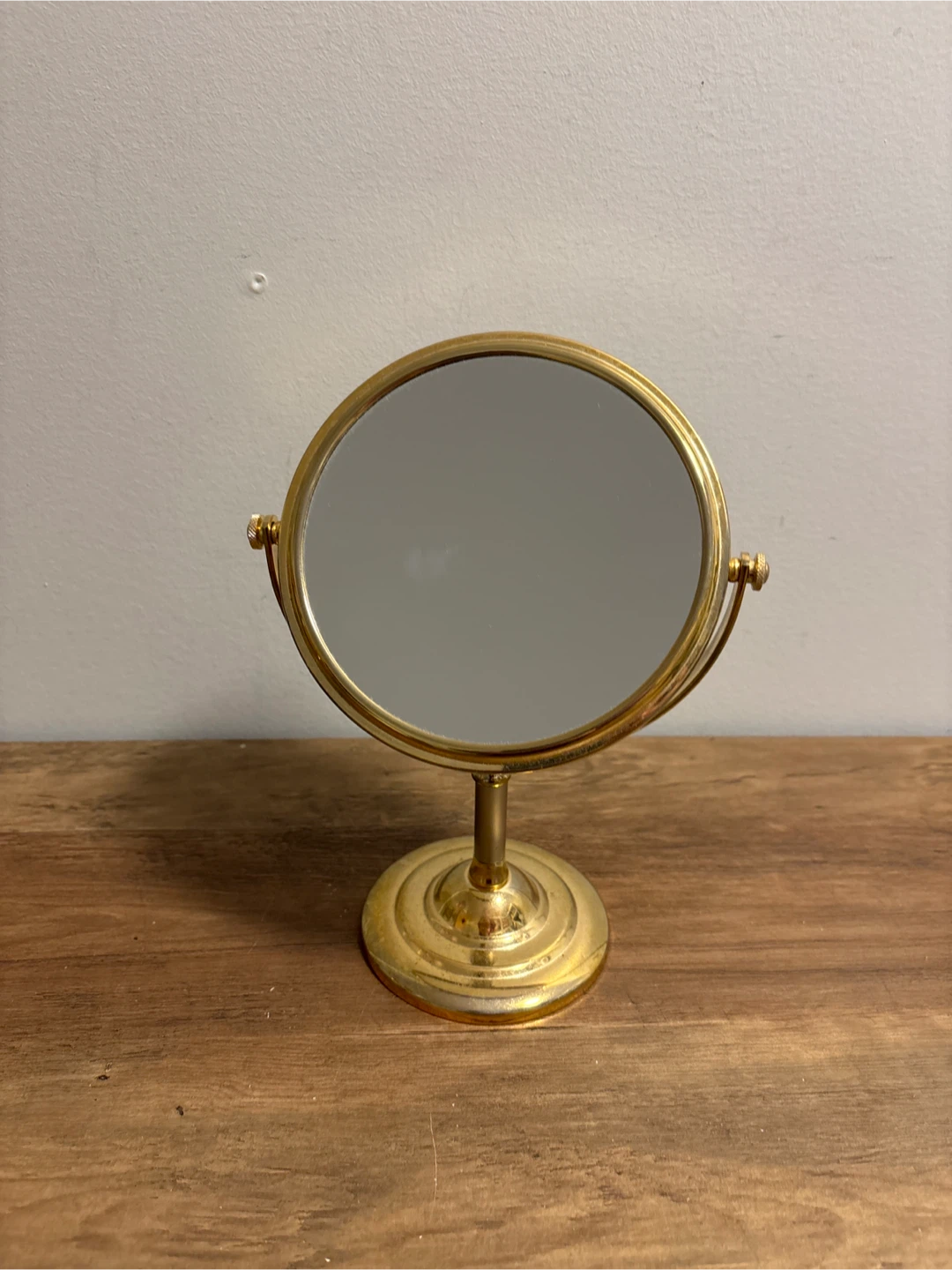 Vintage Solid Brass Vanity Mirror