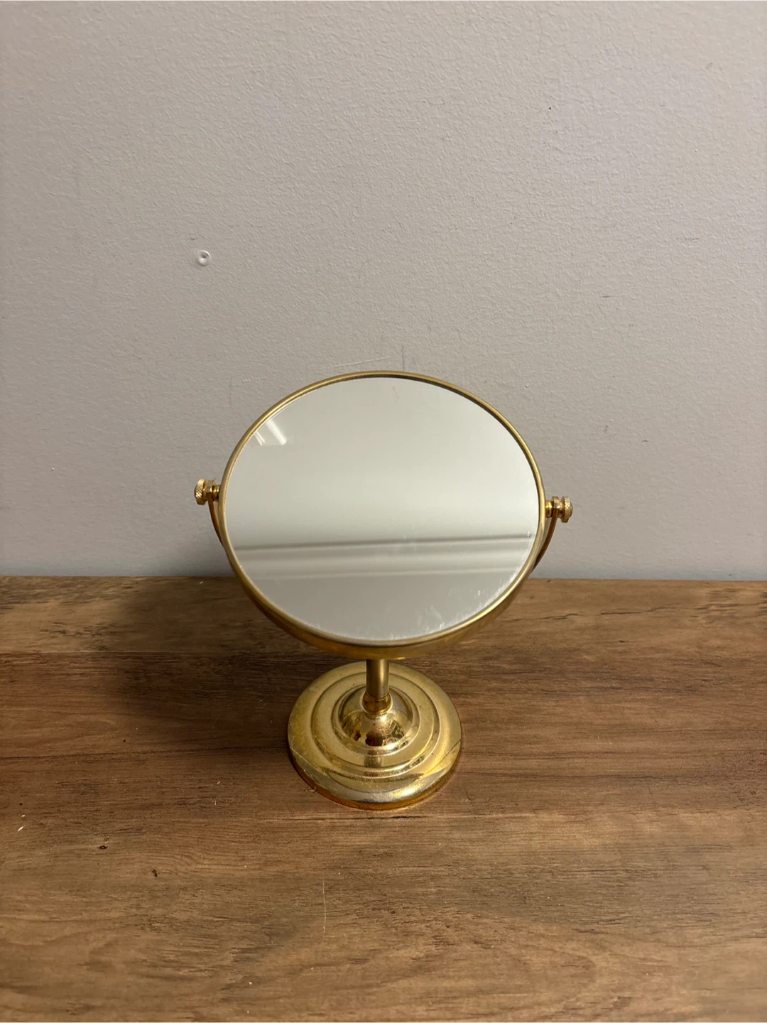 Vintage Solid Brass Vanity Mirror - photo 2