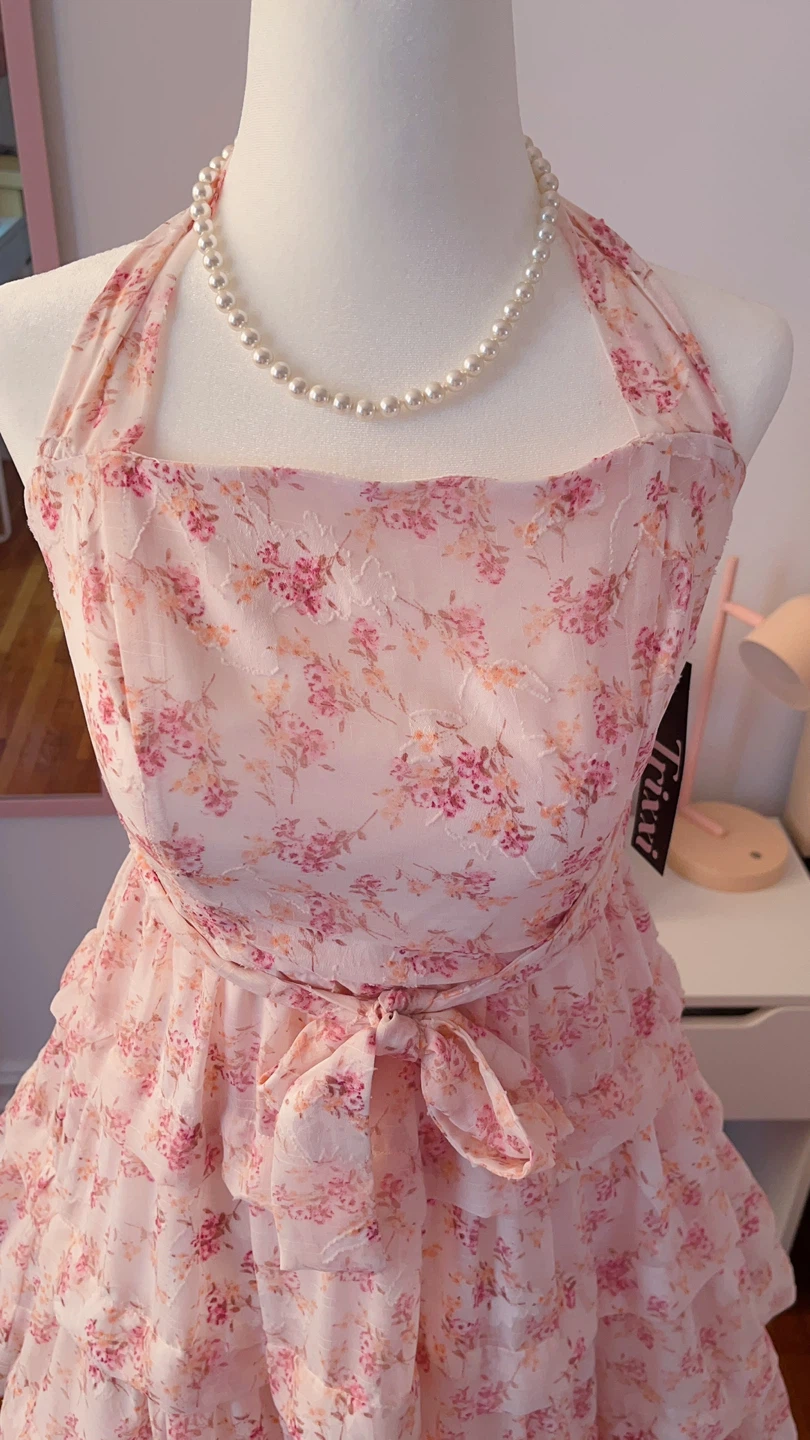 Trixxi Floral Halter Neck Ruffle Dress - photo 2