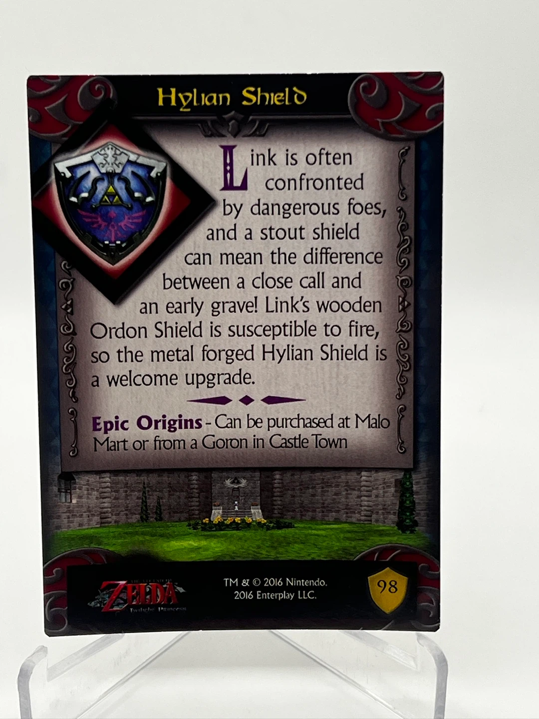 The legend of Zelda holographic card “Hylian Shield” #98 M/NM 🏆 - photo 2