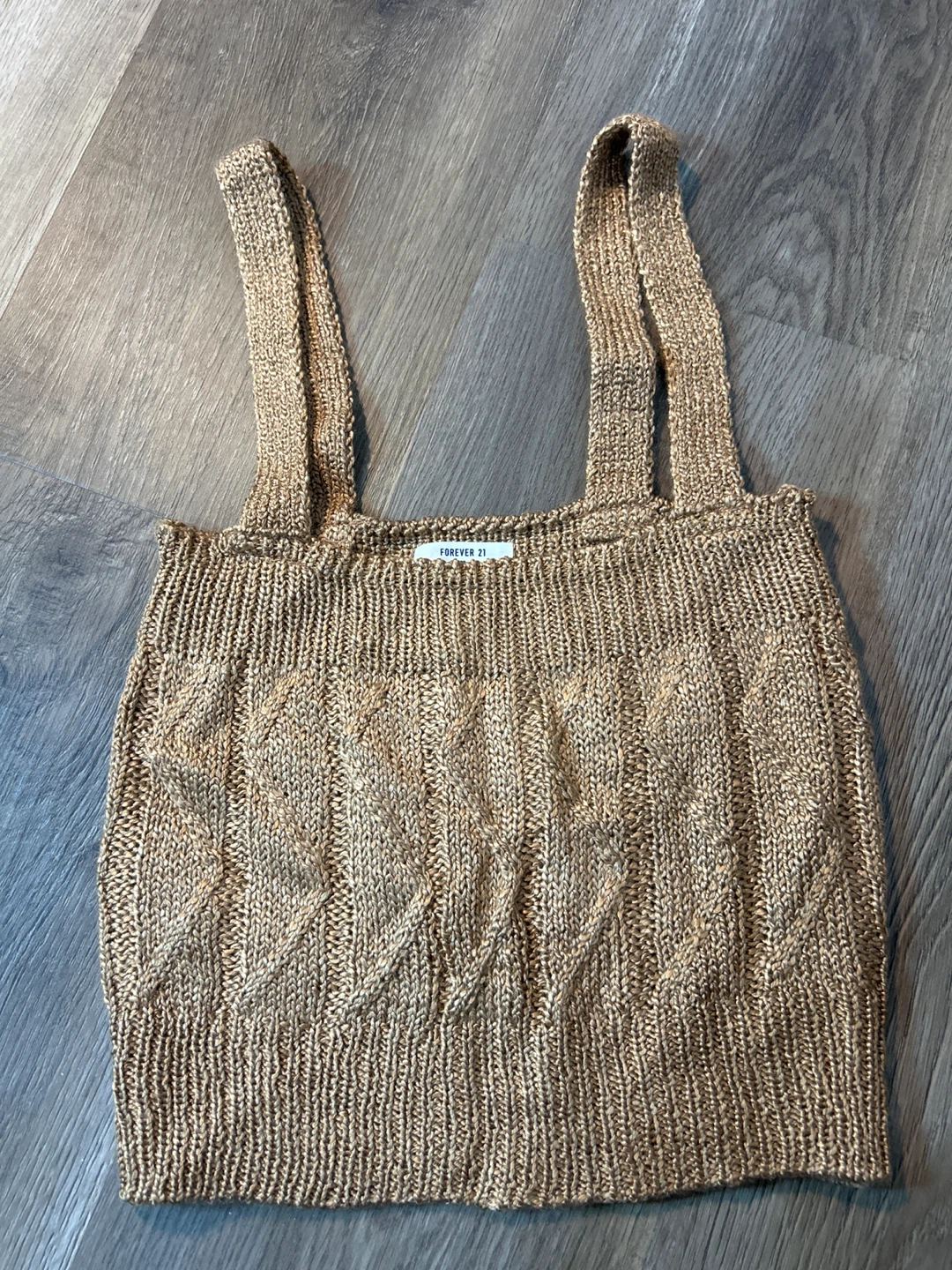 Forever 21 Knit Tank Top - Gold - Size S - photo 3