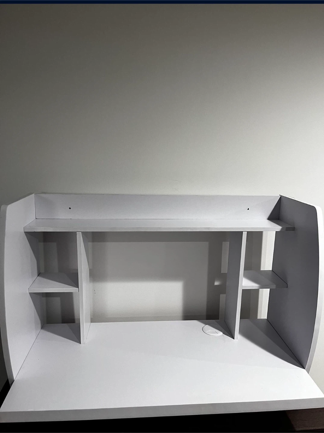 White Desk with Shelving - photo 2
