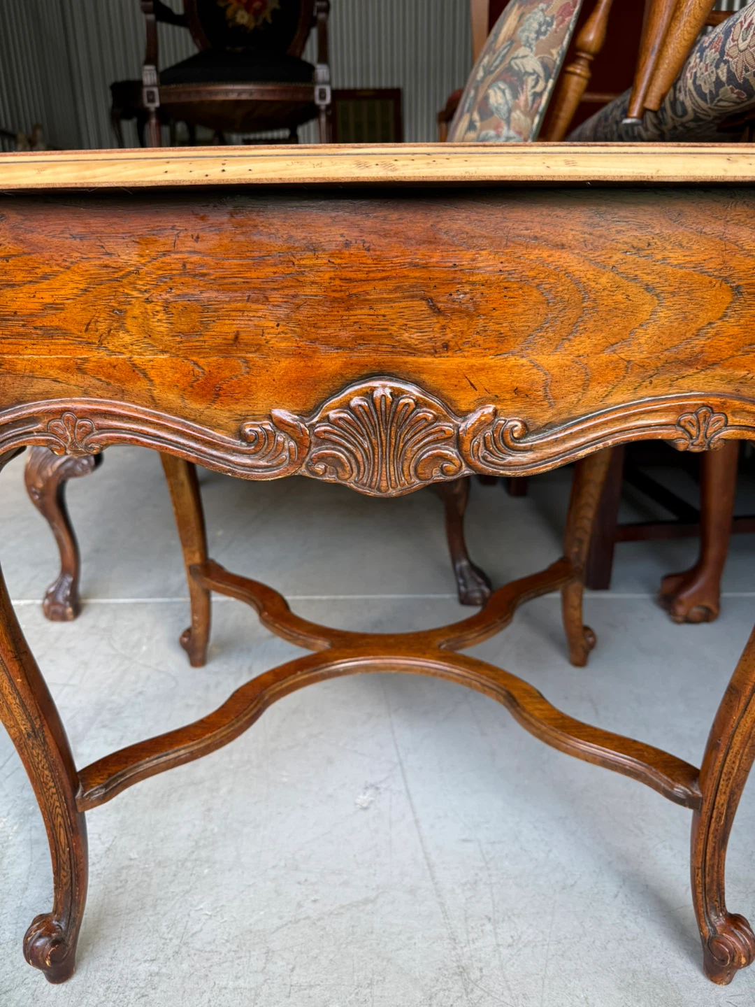 Vintage Marquetry Inlay Side Table - photo 4