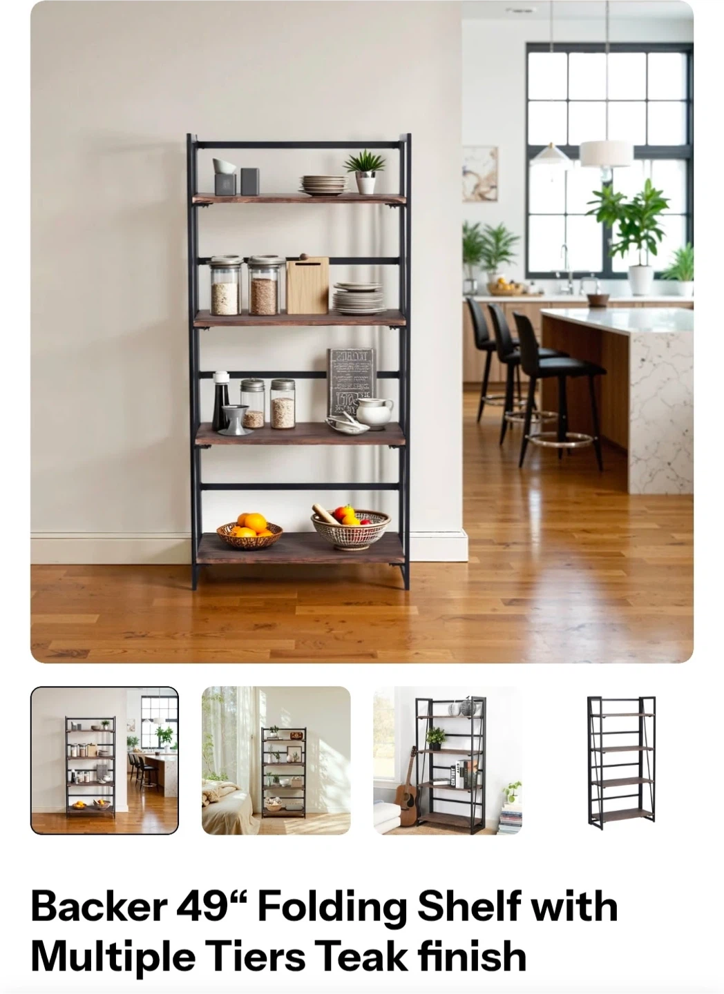 New in box Backer 49" Folding Shelf