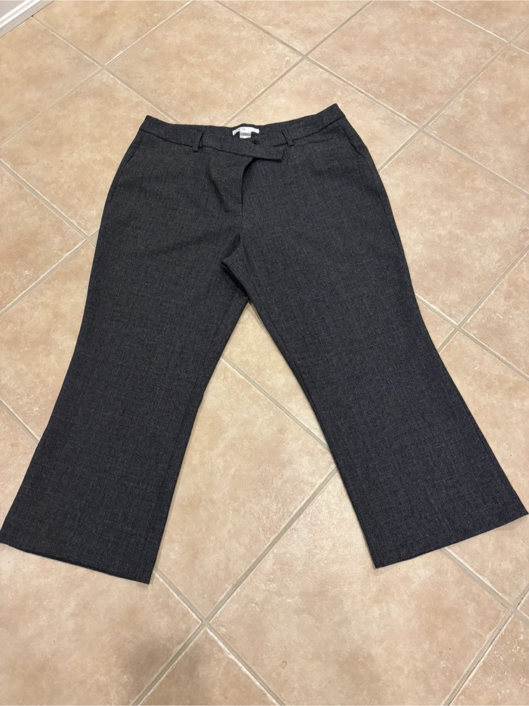 Cleo Women's Flared Dress Pants Charcoal Grey
