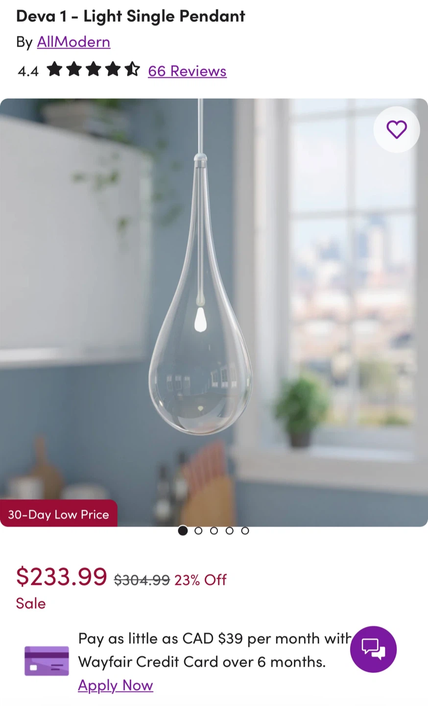 New!! Elegant Clear Glass Pendant | Modern & Minimal 💫