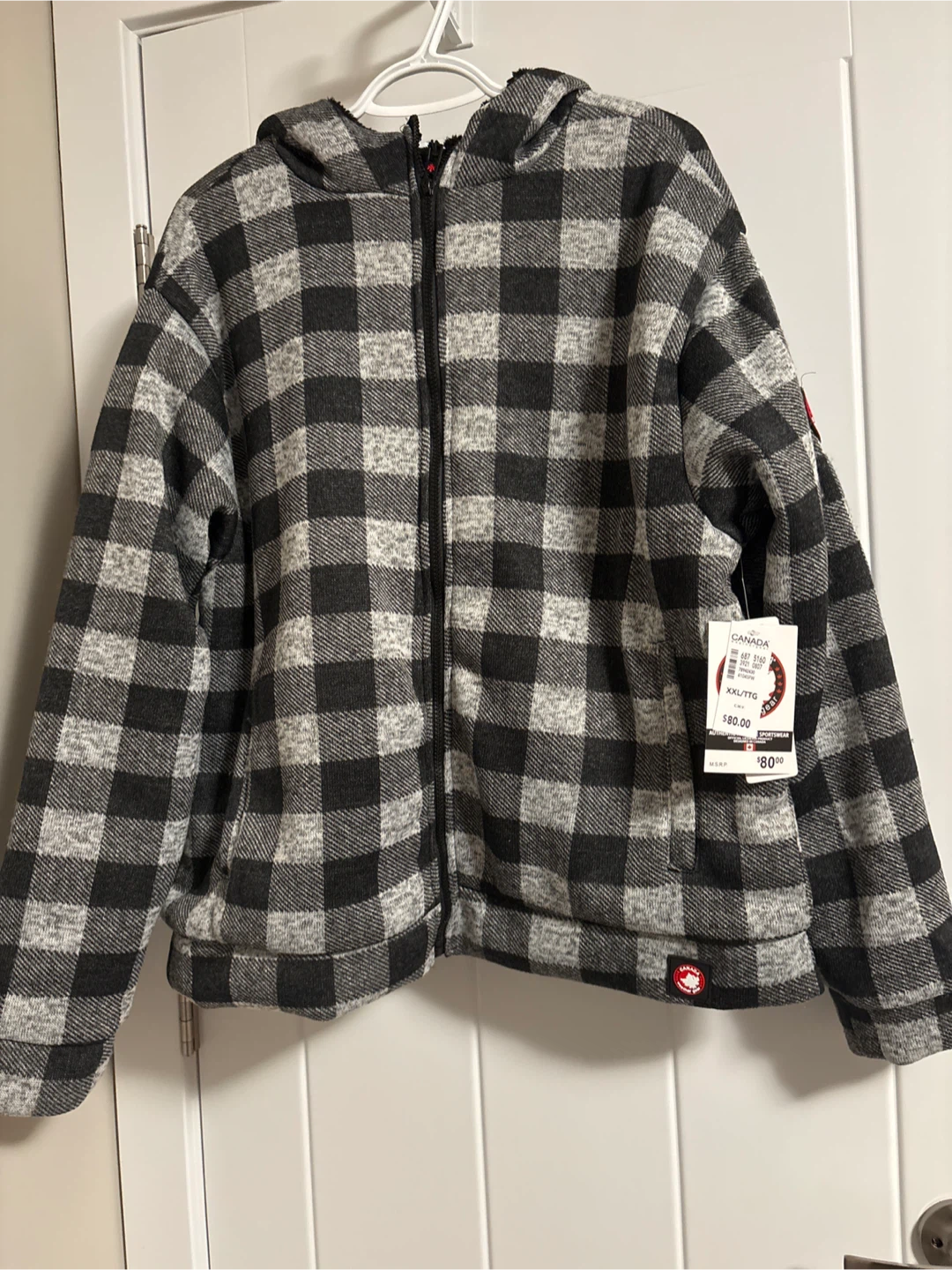 Canada Weathergear Plaid Fleece Hoodie XXL