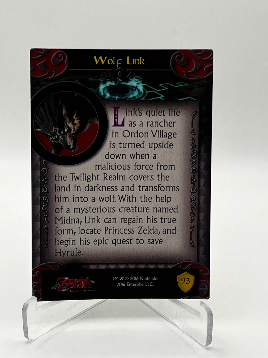 The legend of Zelda “wolf Link” holographic card #93 M/NM 🏆 - photo 2