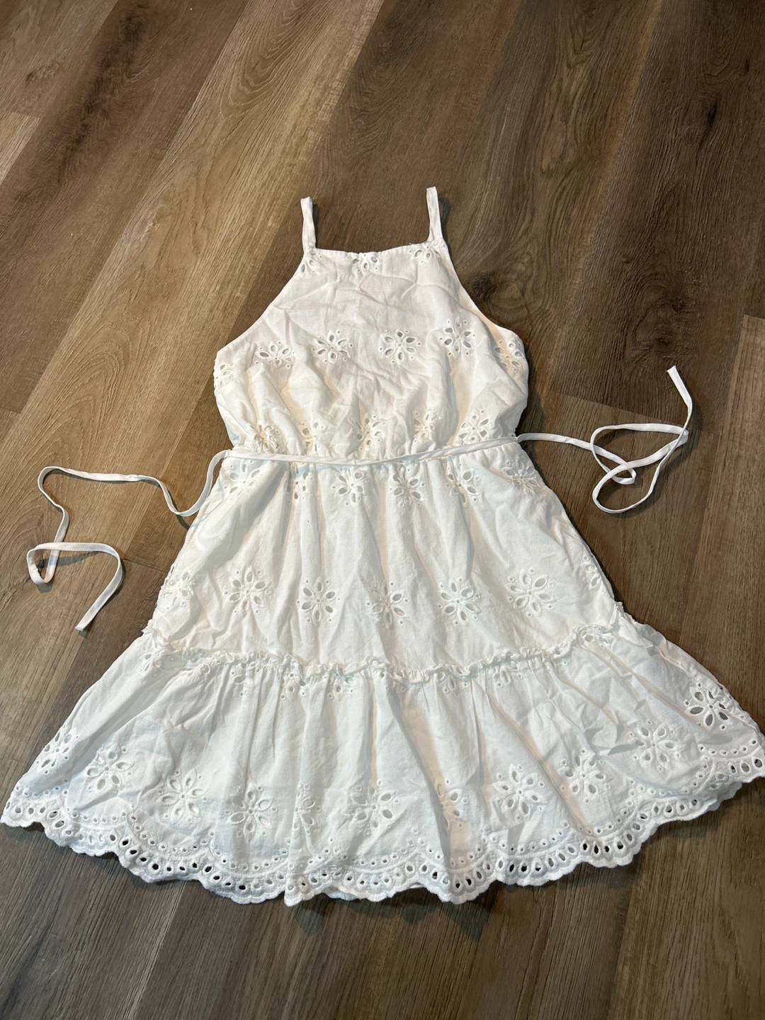 Speechless White Eyelet Halter Dress - XXS