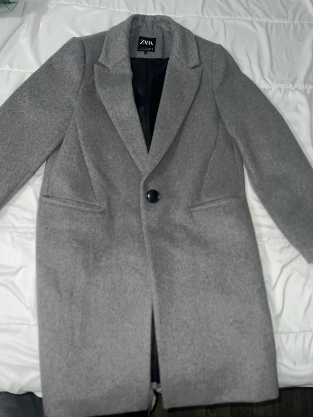 Zara Grey Wool Blend Blazer