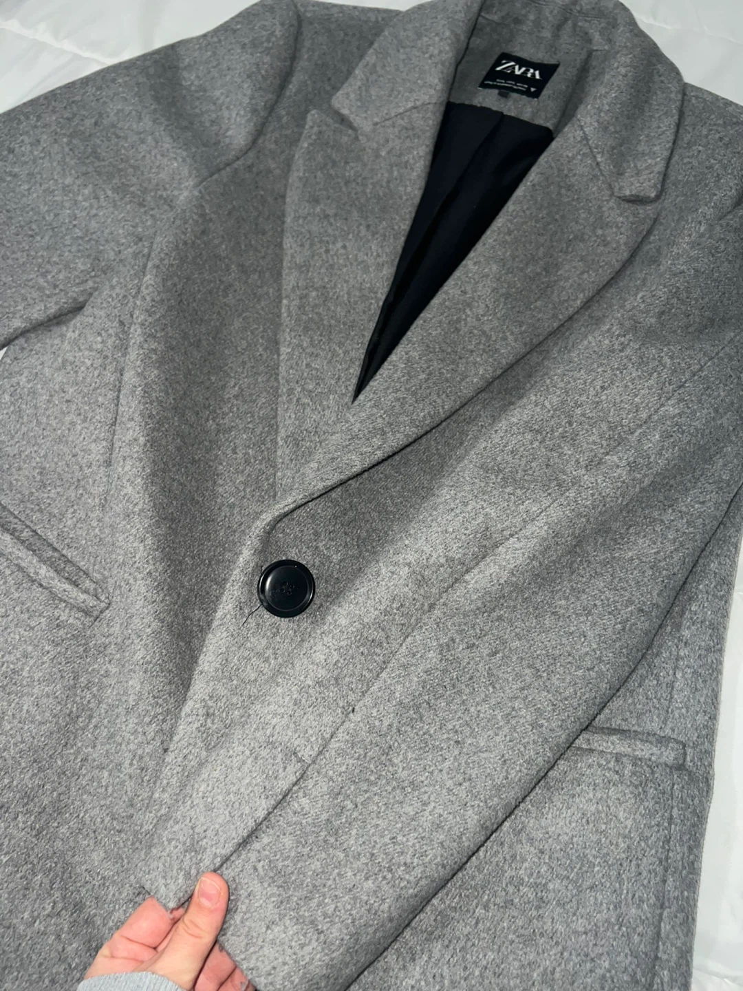 Zara Grey Wool Blend Blazer - photo 3
