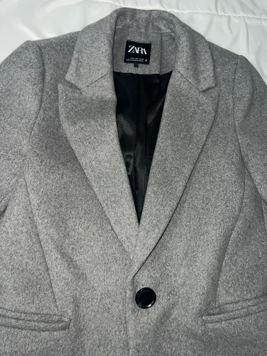 Zara Grey Wool Blend Blazer - photo 2