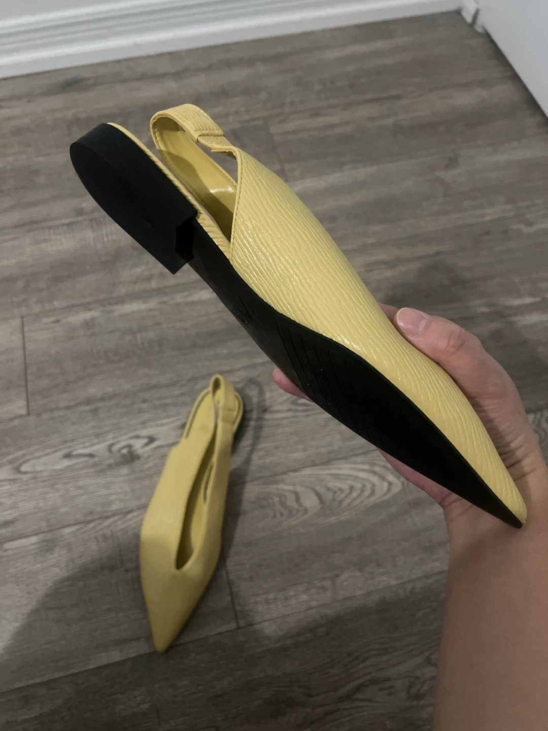 ZARA Yellow Slingback Flats Size 39 - photo 3