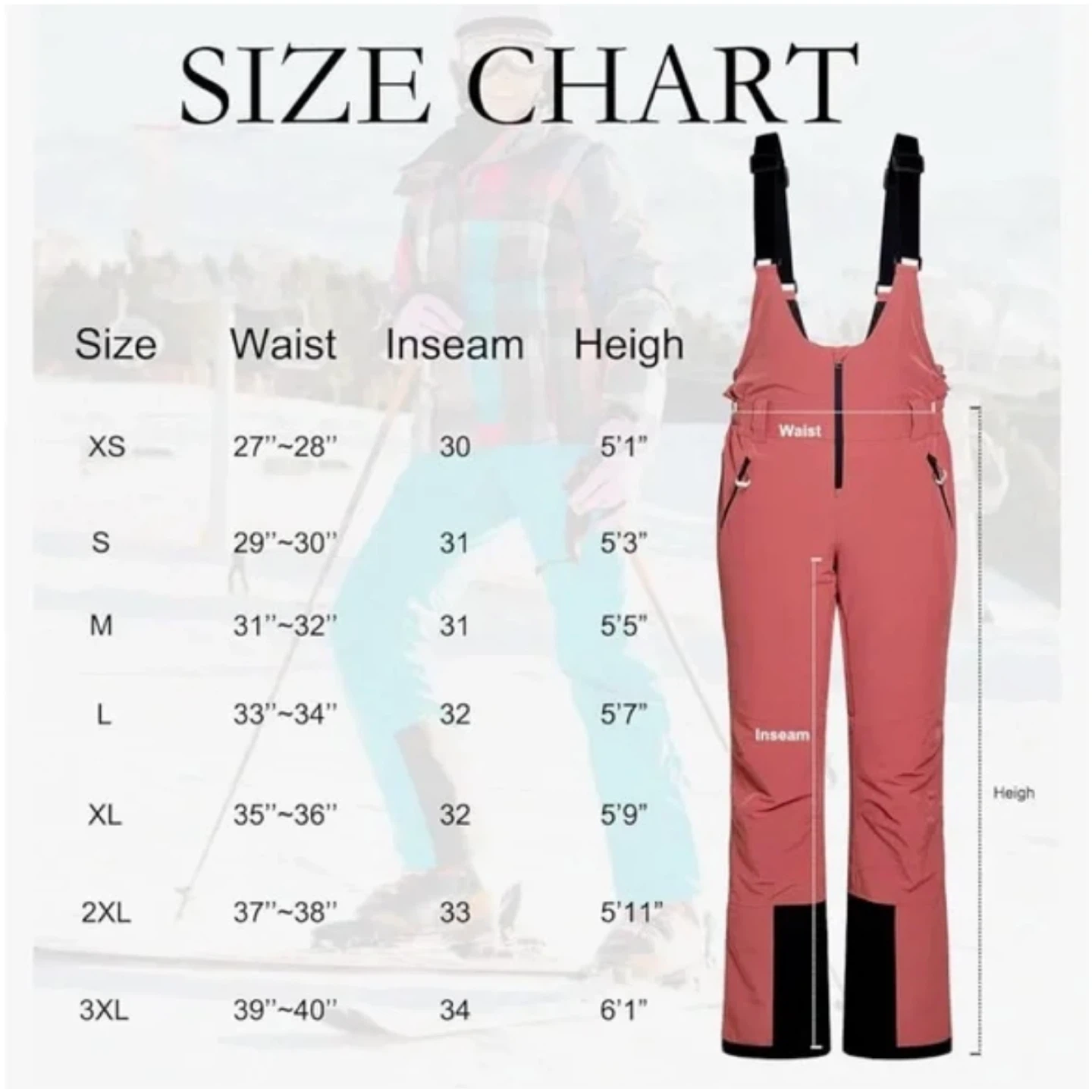 *Brand New* Fit Space NWT Insulated Ski Bib - photo 4