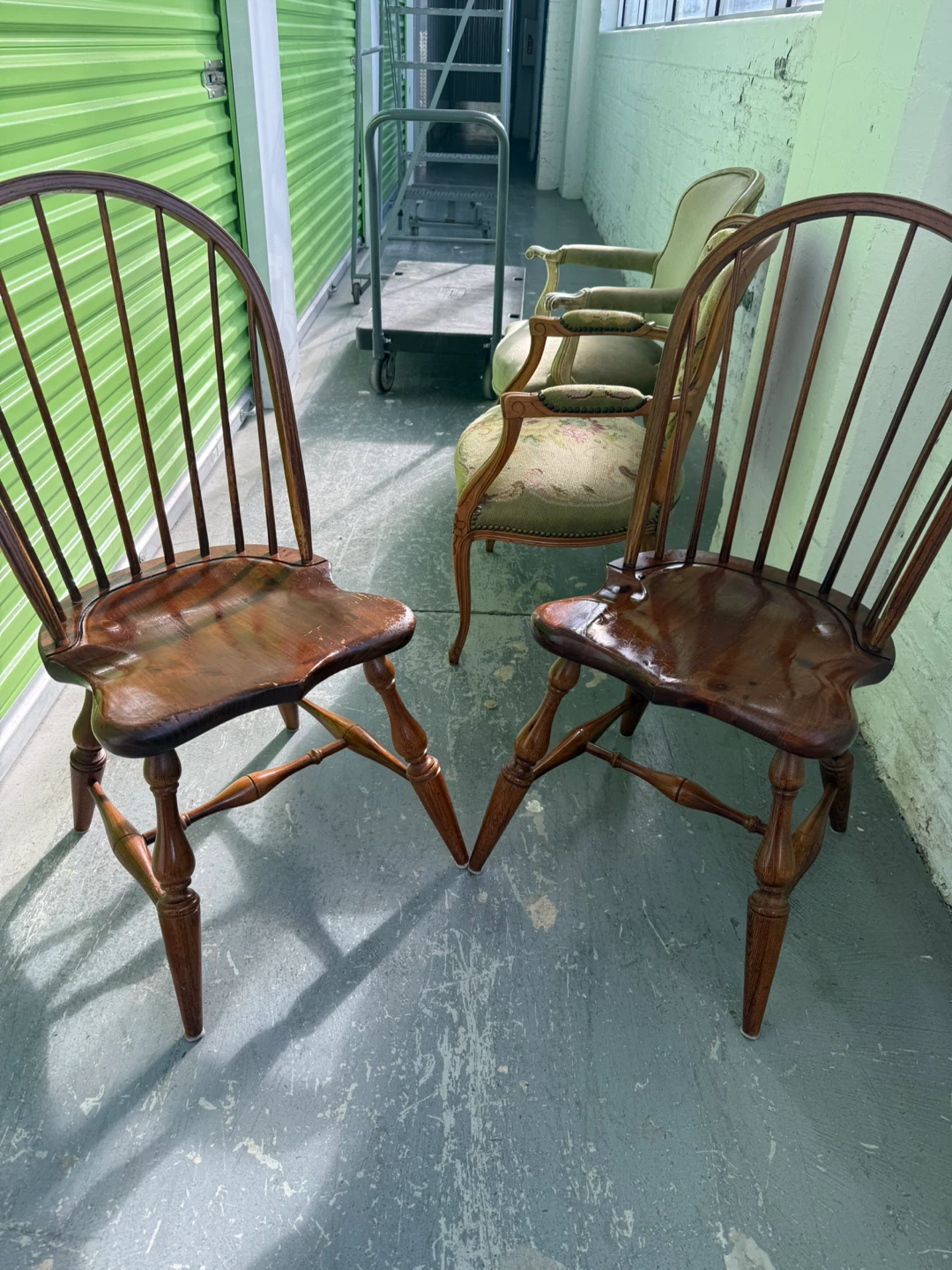 Vintage Wooden Spindle Back Chairs (Set of 2) - photo 2