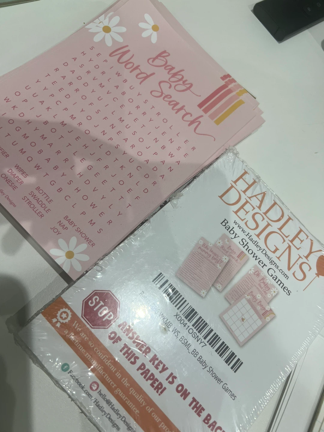 Hadley Designs Baby Shower Games Set - photo 2