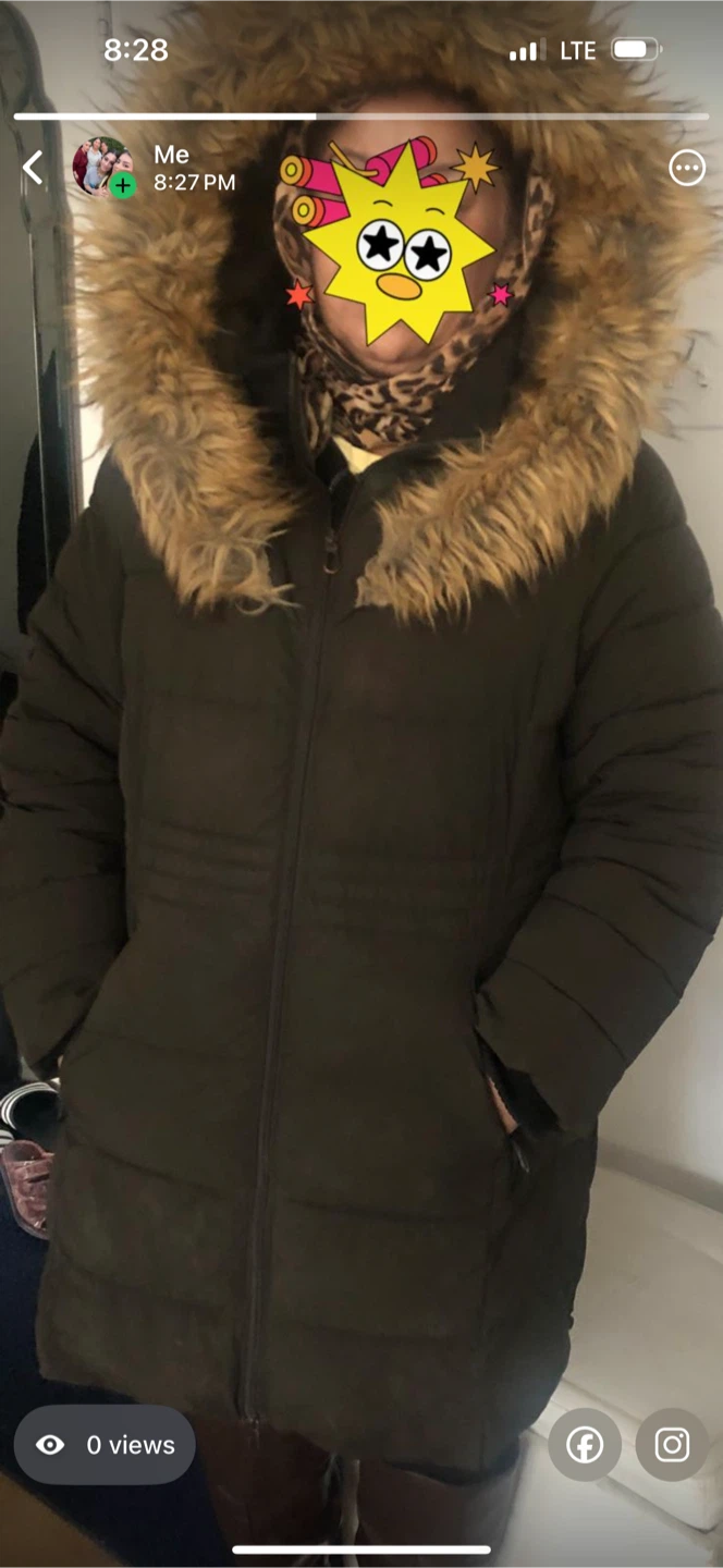 Women's Puffer Parka with Faux Fur Hood