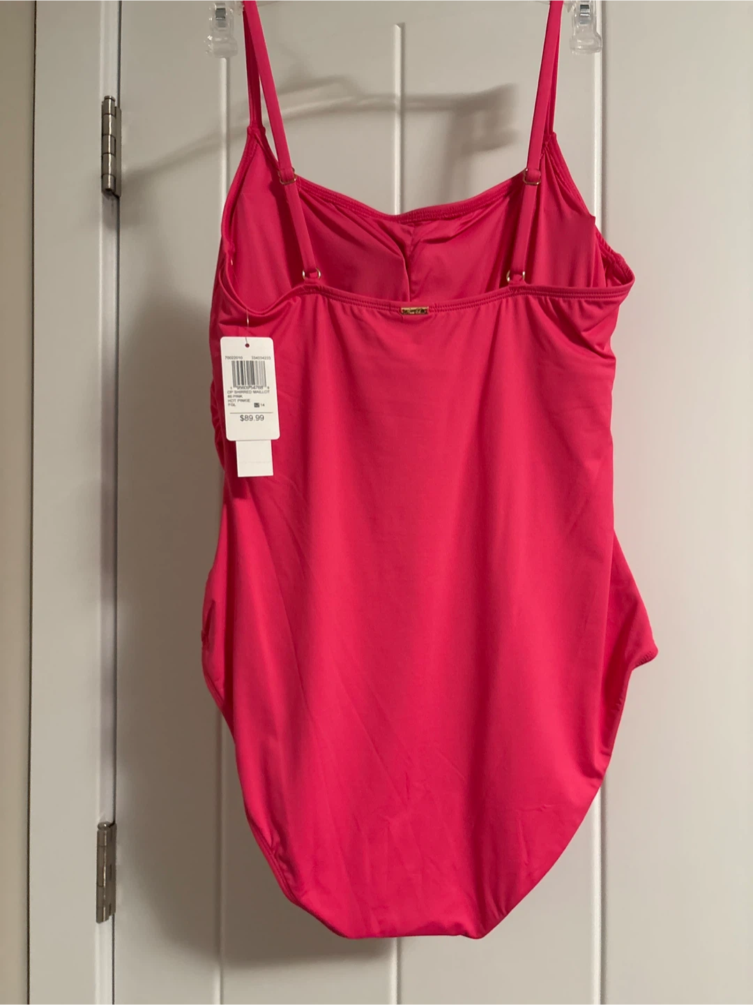 Brand New Size 14 Shirred Swimsuit Hot Pinkie Size 14 - photo 2