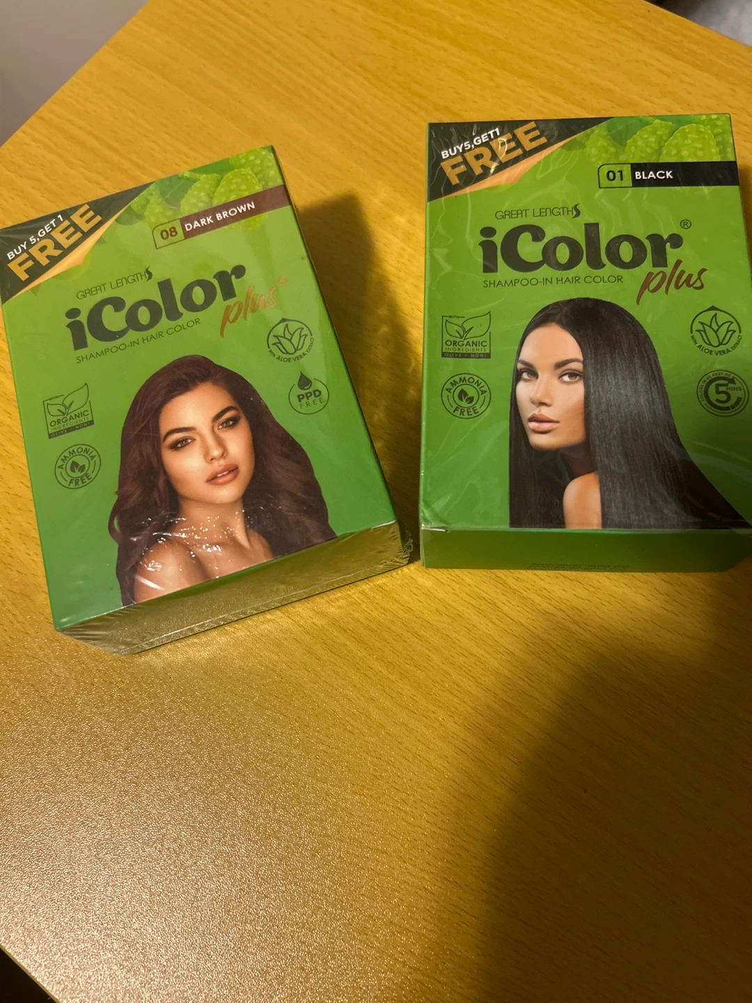iColor Plus Shampoo-in Hair Color - 08 Dark Brown & 01 Black - photo 3
