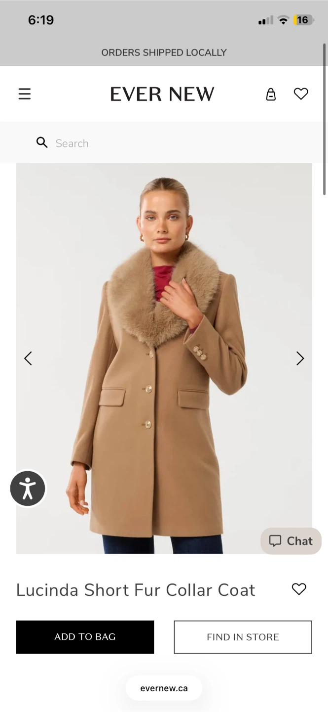Ever New Lucinda Short Fur Collar Coat – Camel ( New) - photo 4