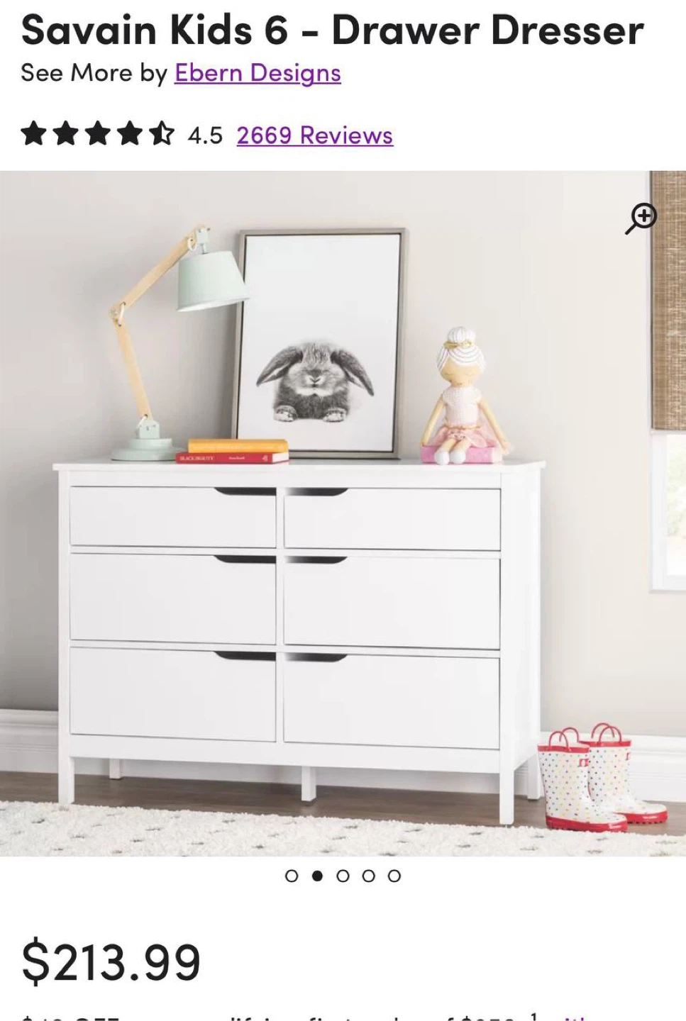 Wayfair Ebern Designs Savain Kids 6-Drawer Dresser - photo 2