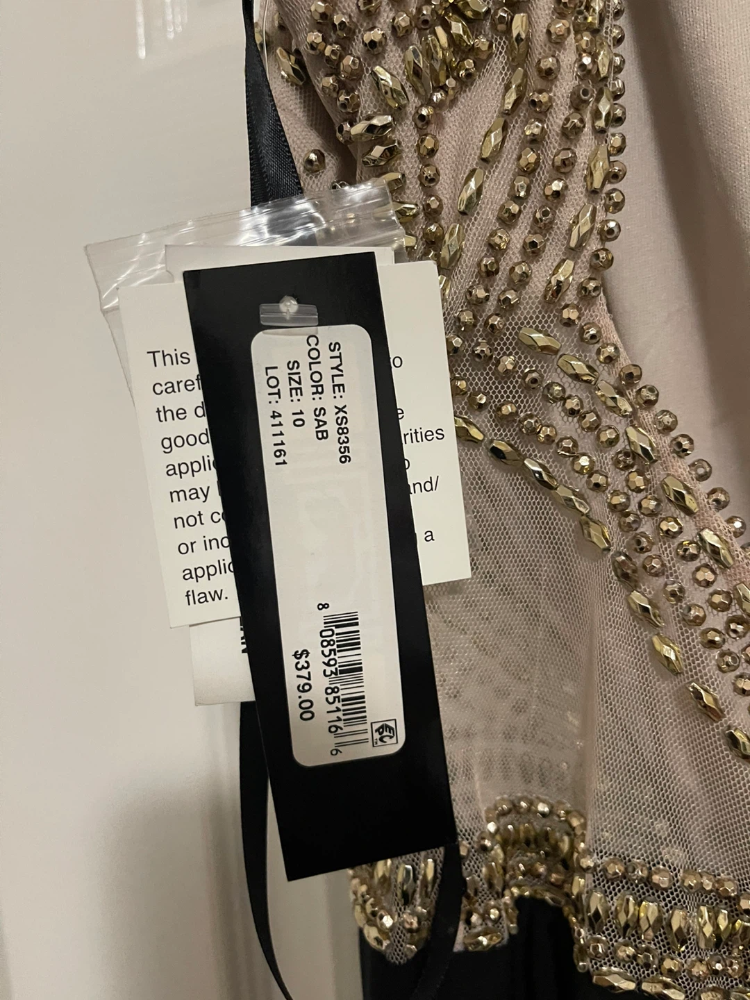 Black Beaded Formal Dress Size 10 - photo 4