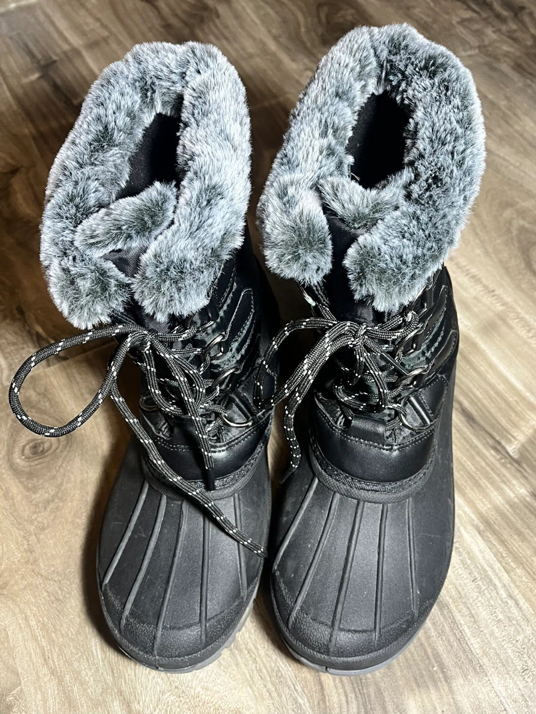 Black 3M Thinsulate Winter Boots Size 10 - photo 3