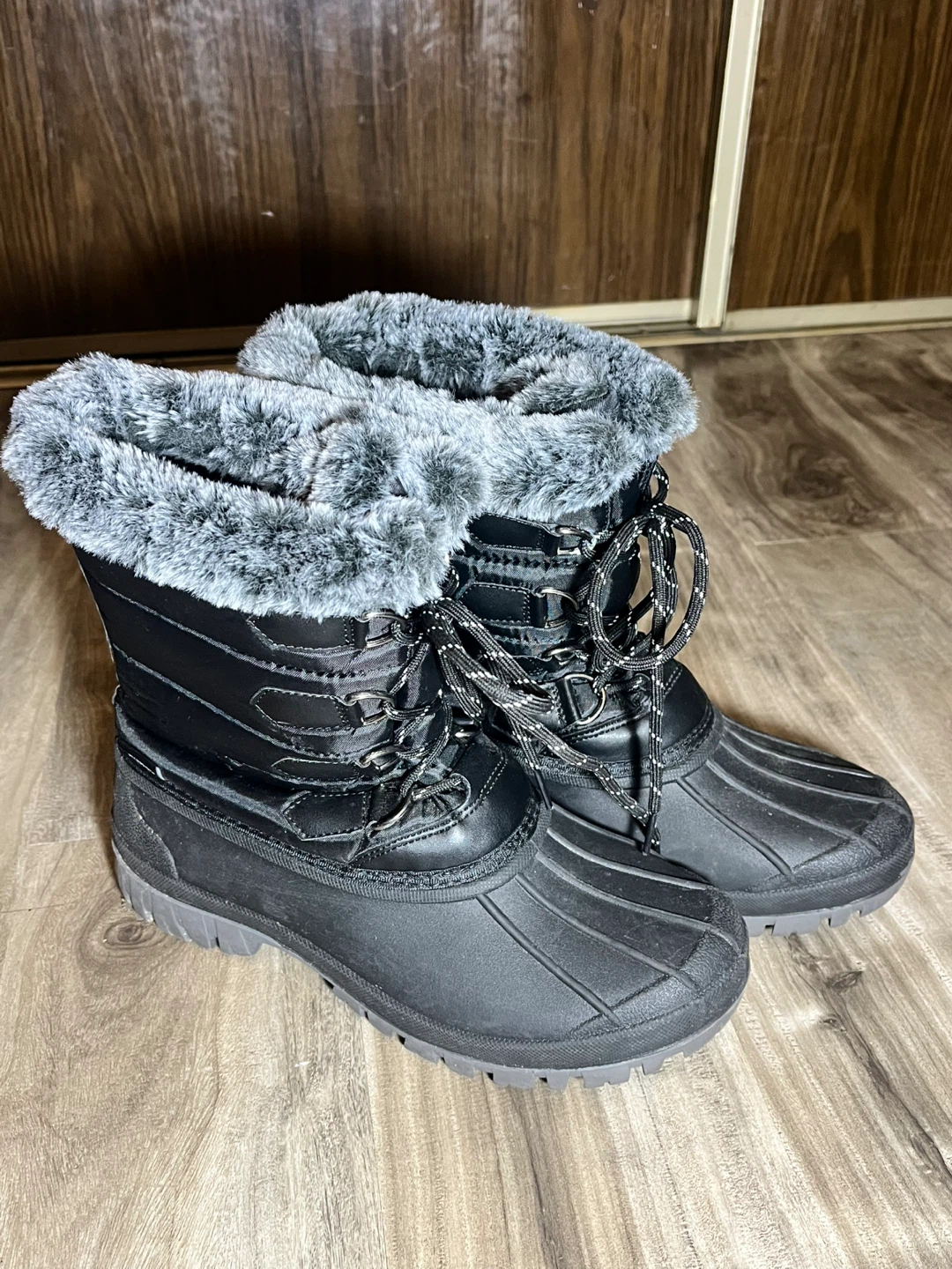 Black 3M Thinsulate Winter Boots Size 10 - photo 2