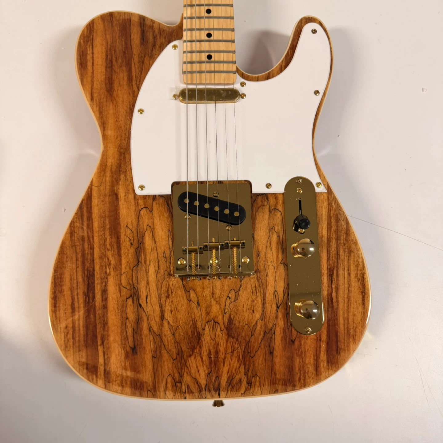 Brand New Telecaster Style Electric Guitar Natural Wood/Red - photo 3