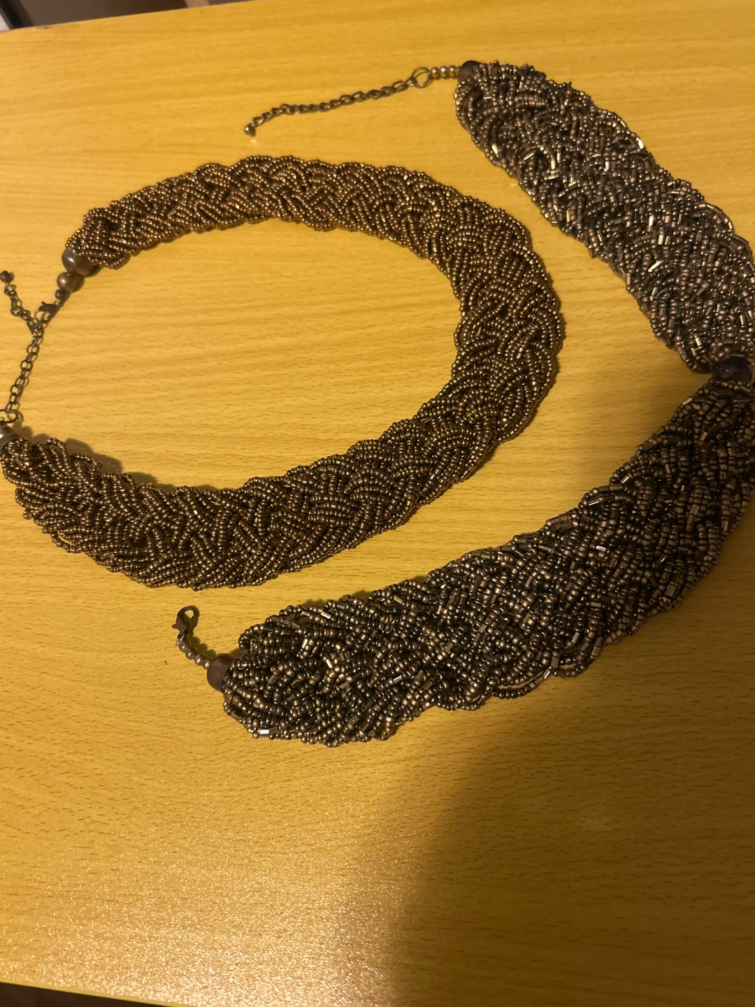 Beaded Chunky Necklace and Bracelet Set