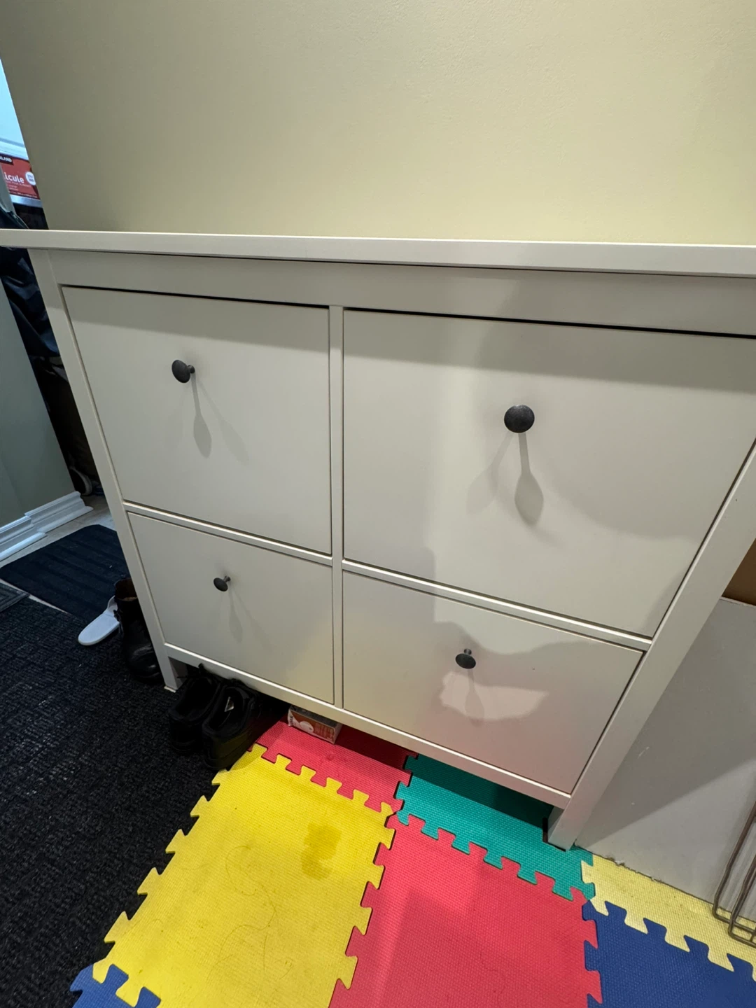 IKEA GULLABERG Shoe Cabinet with 4 Compartments - White.
