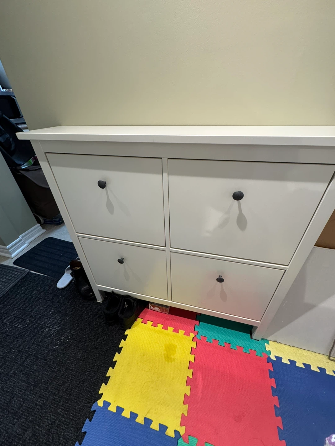 IKEA GULLABERG Shoe Cabinet with 4 Compartments - White. - photo 2