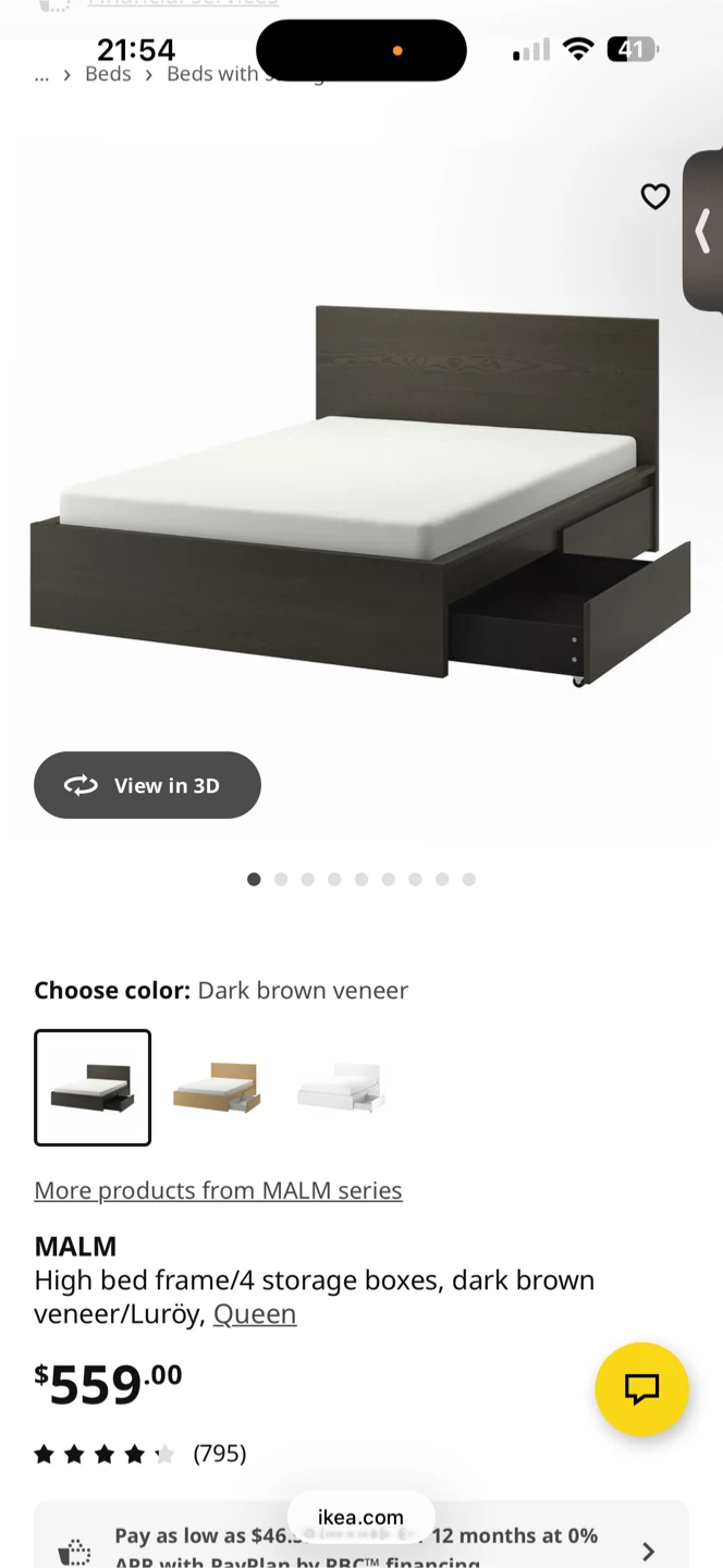 Ikea queen bed frame with storage - photo 5