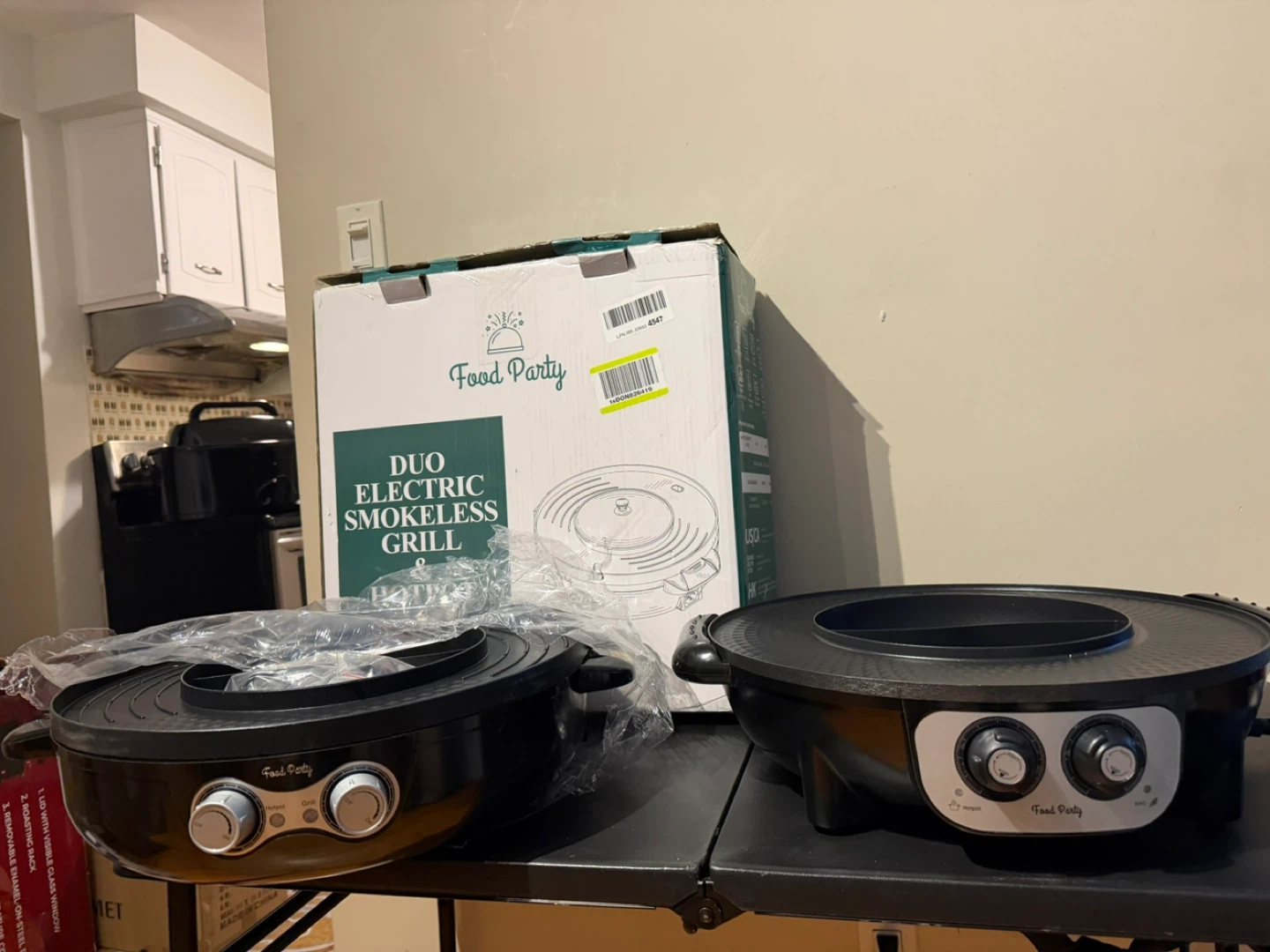 Food Party Duo Electric Smokeless Grill & Hotpot